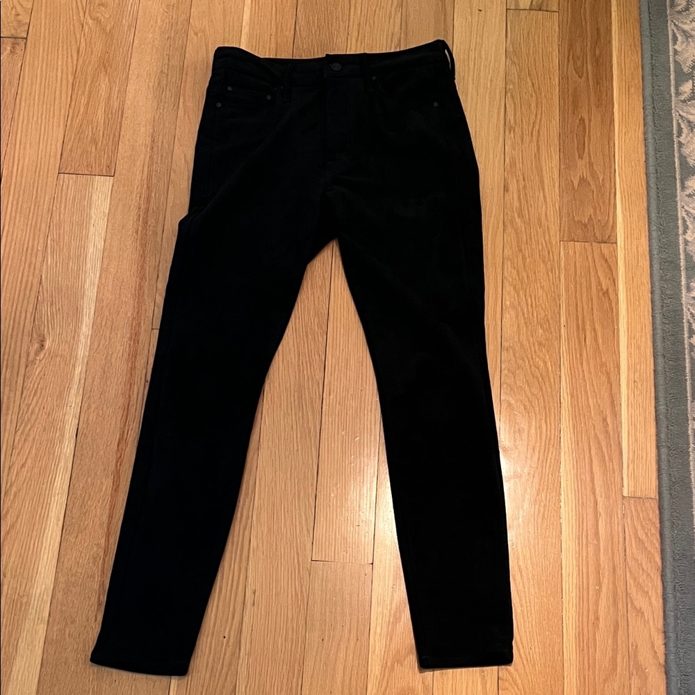 MOTHER Black High Waisted Looker Jeans